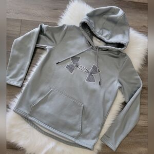 Women's Under Armour Light Gray Cold Gear Pullover Hoodie Small